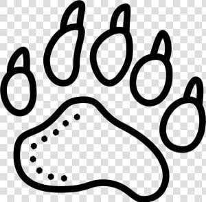 Footprint Png Icon The   Giant Panda Foot Print  Transparent Png