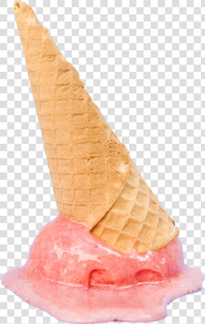 Sorvete Derretido   Ice Cream Cone  HD Png Download