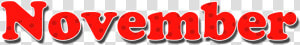 November Red Dots Name Design Png  Transparent Png