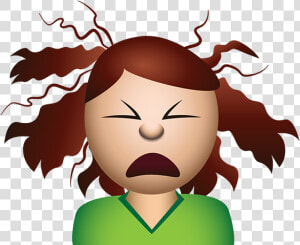 Loreal Garnier Illustrated Messaging Sticker Emoji   Bad Hair Emoji  HD Png Download