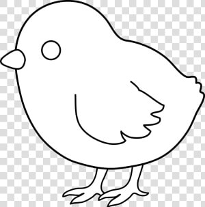 Cute Colorable Baby Chick   Chicken Cartoon Clipart Black And White  HD Png Download