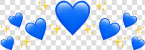  bluejeart  blue  heart  sparkle  yellow  tumblr  glitter   Blue Heart Crown Png  Transparent Png