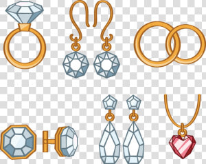 Cartoon Gemstone Clip Art   Cartoon Jewellery Clipart  HD Png Download