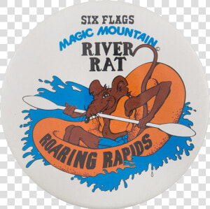 Magic Mountain River Rat Entertainment Button Museum   Circle  HD Png Download