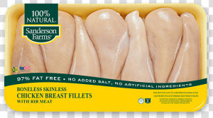 Value Pack Boneless Skinless Breast Fillets With Rib   1 5 Lbs Chicken  HD Png Download