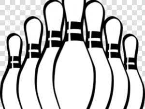 Bowling Clipart Black And White   Clip Art Bowling Pins  HD Png Download