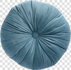 Blue Round Pillow   Blue Velvet Throw Pillows  HD Png Download