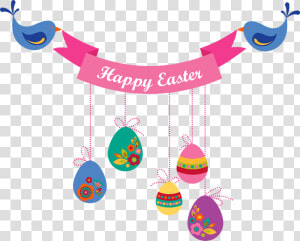 Easter Banner Png Hd Photo   Happy Easter Vector Png  Transparent Png