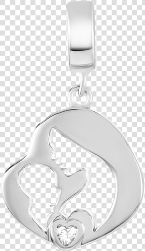 Silver Mother And Child Charm For Use With Dbw Interchangeable   Locket  HD Png Download