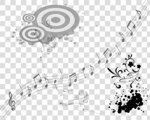 Black And White Musical Note Musical Notation  HD Png Download