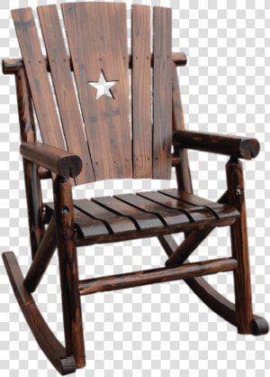 Rocking Chair With Star Decoration   Wooden Rocking Chairs  HD Png Download