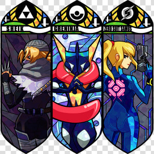 🎃 𝙌𝙐𝘼𝙎𝙎𝙄𝙃𝙊𝙇𝙇𝙄𝘾 👻 On Twitter   Zero Suit Samus X Greninja  HD Png Download