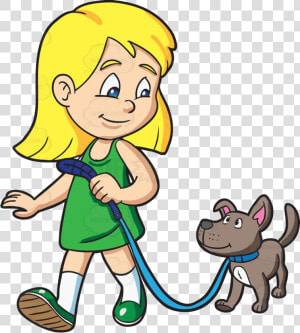 Dog Walking Girl Clipart Free Best Transparent Png   Girl Walking Dog Clipart  Png Download