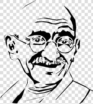 Gorillaz Stencil By Tenadi   Mahatma Gandhi Image Art  HD Png Download