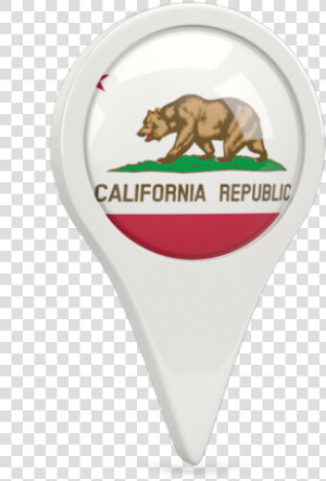 Round Pin Icon   New California Republic Flag  HD Png Download