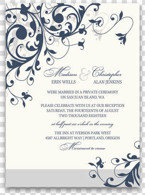 Wedding Invitation Template White Black   Wedding Invitation White Background  HD Png Download