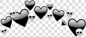  heartjoon  black  heartcrown  heart  crown  skull   Heart  HD Png Download