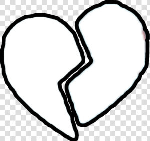  heart  broken  brokenheart  heartbroken  tumblr  aesthetic   Png White Heart Broken  Transparent Png