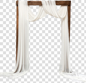 Classic Arch With Chiffon Draping   Window Valance  HD Png Download