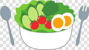 Salad With Fresh Tomatoes  Cucumber And Eggs   Green Salad Clipart Png  Transparent Png