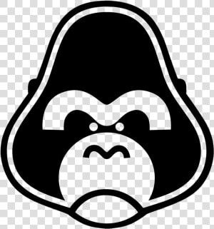 Gorilla Clip Art Black And White   Transparent Cartoons  HD Png Download