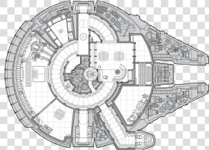 Blueprint Of The Millennium Falcon  HD Png Download