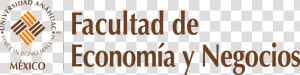 Logo Facultad De Economía Y Negocios   Tan  HD Png Download