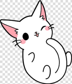 Cute Sit Cat Yang Kitten Drawing Clipart   Drawing Cute Cat Cartoon  HD Png Download