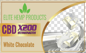 Hemp infused White Chocolate   Signage  HD Png Download