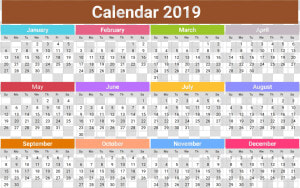 2019 Calendar Png Transparent Hd Photo   Calendar 2019 Ireland With Bank Holidays  Png Download