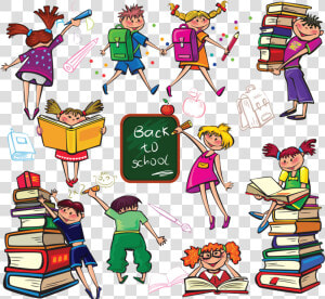 Cartoon Children Transprent Png   Related To School Life  Transparent Png