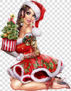 Mère Noël Sexy   Christmas Girl Png  Transparent Png