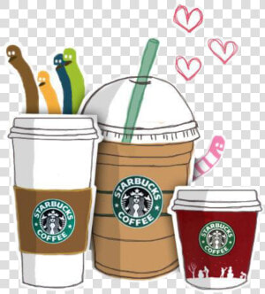 Tea Cafe Hand Painted   Starbucks Drawing  HD Png Download