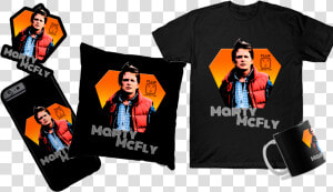 Marty Mcfly Tshirt  Mug  Phone Cases   Active Shirt  HD Png Download