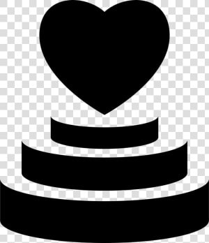 Heart Shaped Three Layered Cake   Bolo Icon Png  Transparent Png