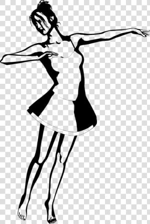 Silhouette Ballet Dancer Drawing Cc0   Ballerina Ballet Dancer Drawing  HD Png Download