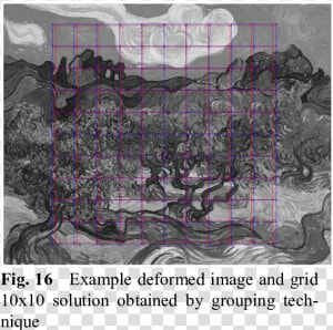 Example Large Deformed Image And Grid Solution Obtained   Van Gogh Lost Sketchbook  HD Png Download