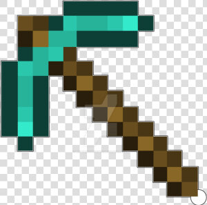 Pickaxe Transparent Mine Craft   Minecraft Diamond Pickaxe Png  Png Download