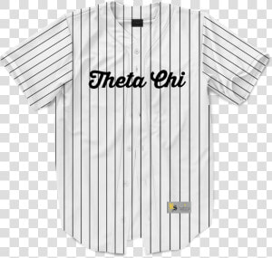 Pinstripe Baseball Jersey White  HD Png Download