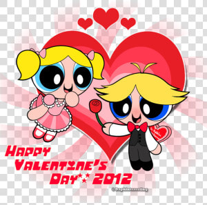 Happy Valentines Day Powerpuff Girls   Bubbles Powerpuff And Boomer  HD Png Download