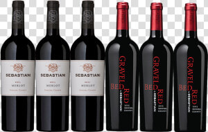 Six Bottles Of Sebastiani Red Wines   Red Level  HD Png Download