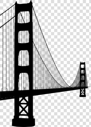 Transparent Bridge Silhouette Png   Golden Gate Bridge  Png Download