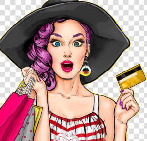 Woman Pop Art Credit Card   Png Download   Pop Art Woman Png  Transparent Png