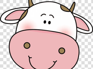 Transparent Cow Face Png   Cute Cow Head Clipart  Png Download