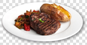 Steak Dinner   Steak On Plate Png  Transparent Png