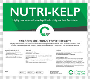 Nutri kelp  20 200 1000 web  HD Png Download