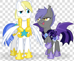 Equestria prevails  Bat Pony  Cloudblossom  Cute  Duo    Mlp Guard  HD Png Download