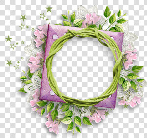 Round Floral Png   Round Frame With Flowers  Transparent Png