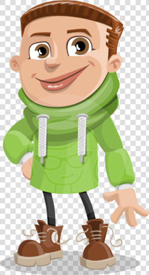 Boy With Hoodie Cartoon Vector Character Aka Hoody   Hoodie On A Cartoon Character  HD Png Download