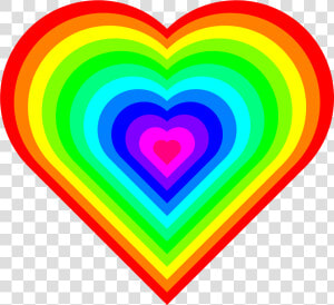 Rainbow Hearts Png   Rainbow Heart  Transparent Png